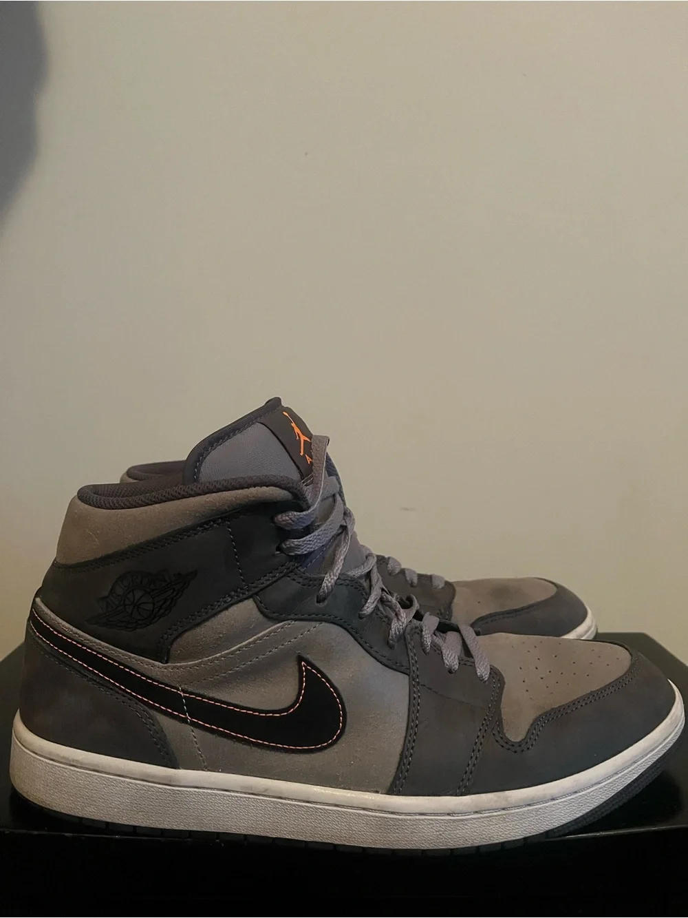 Nike Air Jordan’s Men's High-Top Sneakers in Gray and Black